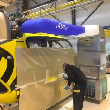 Spot Repair am Hubschrauber